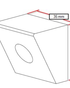Distance block 60° aluminium